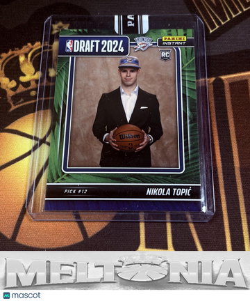 2024-25 Panini Instant NBA Draft Night Nikola Topic #DN-8 Green SN RC