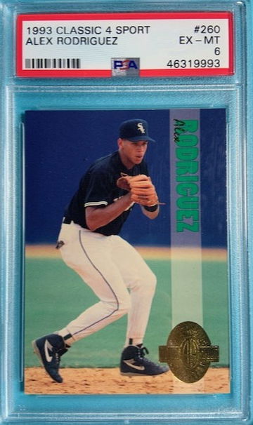 1993 Classic 4 Sport Alex Rodriguez #260 RC PSA 6 EX-MT Rookie Card Mariners