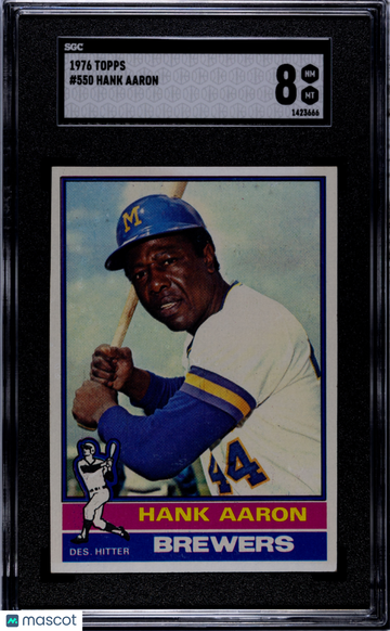 1976 Topps Hank Aaron #550 SGC 8