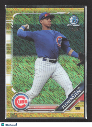 2019 Bowman Chrome Aramis Ademan #BCP-208 Yellow Shimmer Refractor