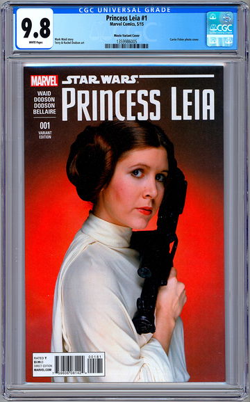 STAR WARS: PRINCESS LEIA #1 CGC 9.8 *CARRIE FISHER* 1977 ACTRESS FOTO COVER 2015