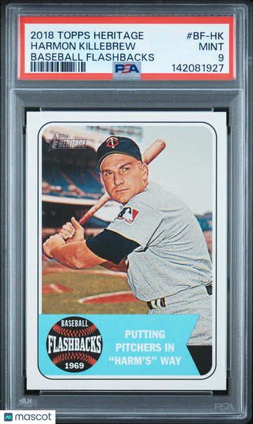 2018 Topps Heritage Baseball Flashbacks Harmon Killebrew #BF-HK PSA 9
