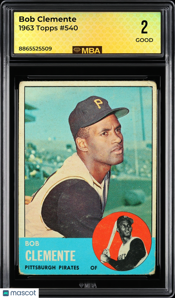 1963 Topps Bob Clemente #540 MBA 2