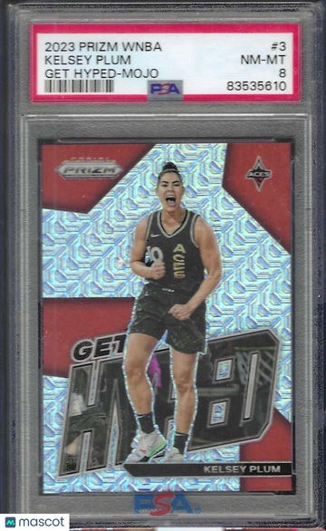 2023 Panini Prizm WNBA Get Hyped Kelsey Plum #3 Mojo PSA 10