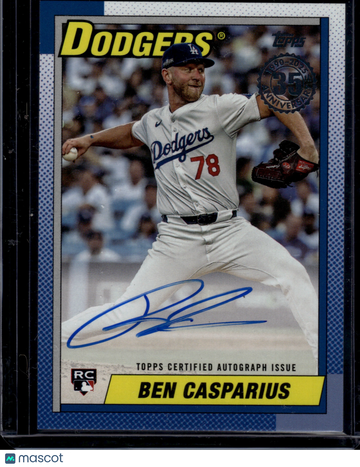 2025 Topps 1990 Topps Baseball Autograph Ben Casparius #90B2-BCA RC