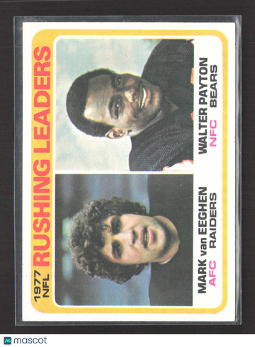 1978 Topps Walter Payton Mark van Eeghen #333