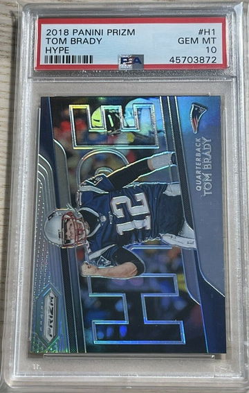 2018 Panini Silver Prizm Hype Tom Brady New England Patriots PSA 10 GEM