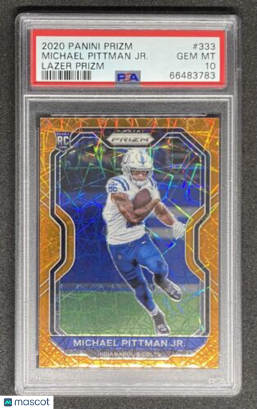 Michael Pittman Jr - 2020 Panini Prizm Lazer #333 Colts Rookie RC - PSA 10