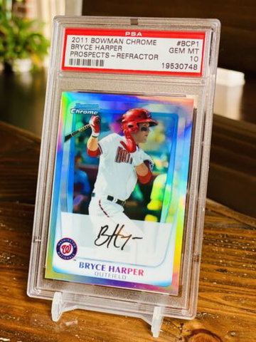 2011 Bryce Harper RC Refractor PSA 10 Chrome Bowman Rookie ebay 1/1 Low POP