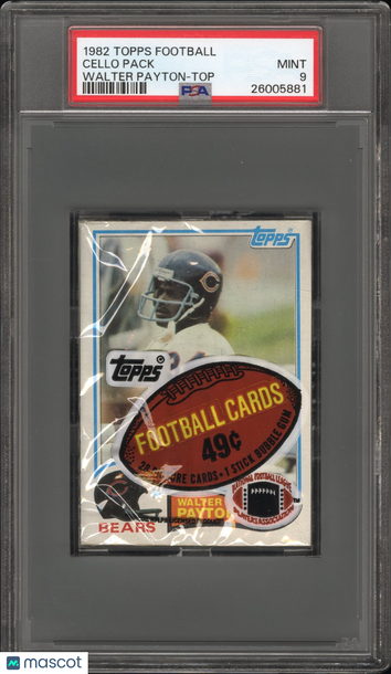 1982 Topps Football Cello Pack Cello Pack Walter Payton PSA 9