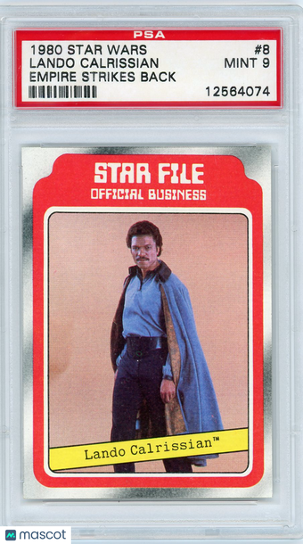 1980 Star Wars Empire Strikes Back Lando Calrissian #8 PSA 9