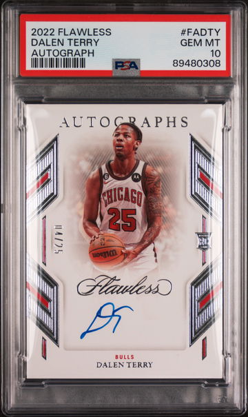 2022 Panini Flawless Dalen Terry #FA-DTY RC Auto /25 PSA 10