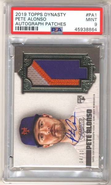 2019 Topps Dynasty Autograph Patches #DAPPA1 Pete Alonso RC 