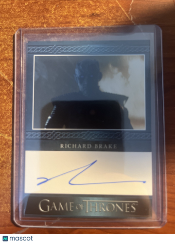 Game Of Thrones Legends Of The Realm Richard Brake Collectors Edition Autographed Limited Edition