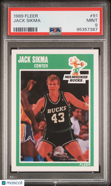 1989 Fleer Jack Sikma #91 PSA 9