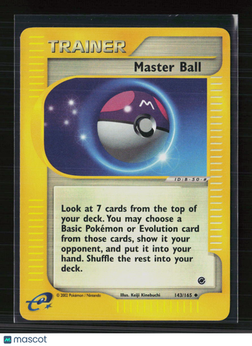2002 Expedition Base Set Master Ball Uncommon #143/165