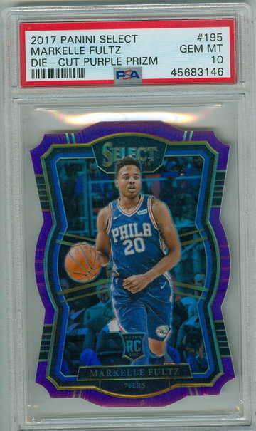 Markelle Fultz 2017 Select Die-Cut Purple Prizm PSA 10 RC /99