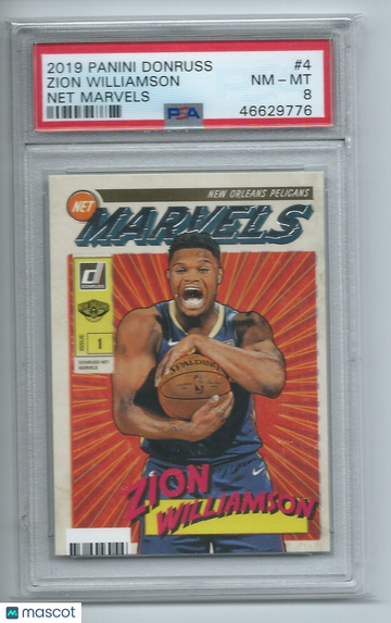 2019 Panini Donruss Net Marvels Zion Williamson #4 PSA 8