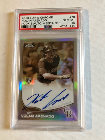 Nolan Arenado 2013 TC Sepia auto Nolan Arenado #/75