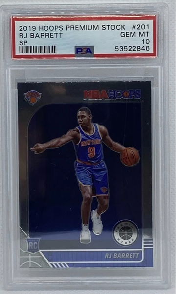 RJ Barrett 2019-20 Panini NBA Hoops Preminum Variation SP Rookie Card PSA 10 Gem-Mt