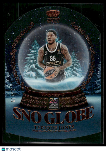 2024-25 Panini Crown Royale Tyrique Jones #10 /99 Sno Globe