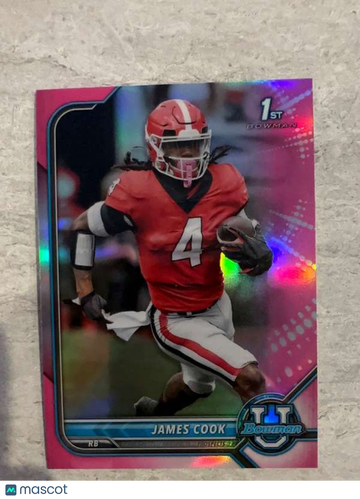 2021-22 Bowman University - Chrome Pink James Cook #19