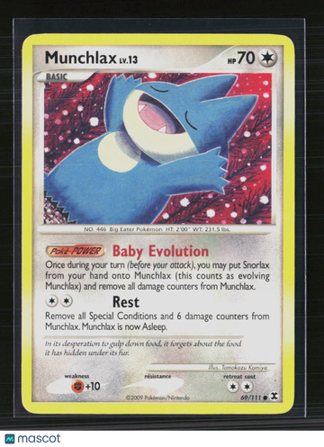 Pokemon 2009 Platinum Munchlax #69/111