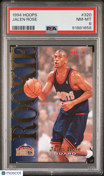 1994 Hoops Jalen Rose #320 PSA 8