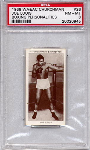1938 Churchman Boxing Personalities Joe Louis #26 PSA 8 NM-MT