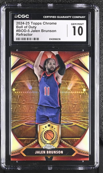 2024 Topps Chrome #BOD-5 Jalen Brunson Ball of Duty CGC 10