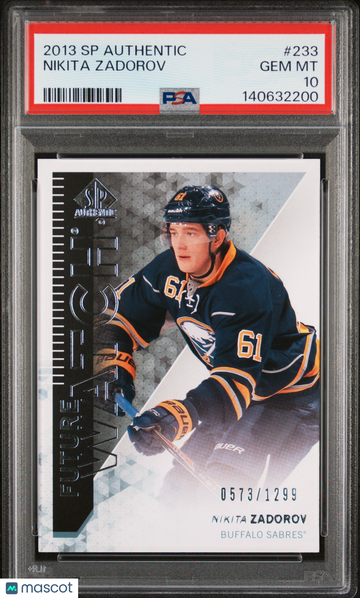 2013-14 SP Authentic Nikita Zadorov #233 Future Watch Rookie 0573/1299 PSA 10