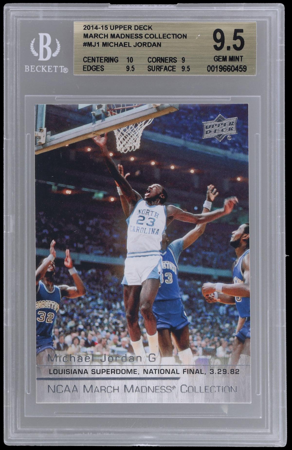 2014 Upper Deck Michael Jordan March Madness Collection BGS 9.5 