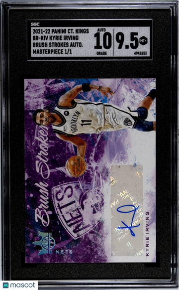 2021 Panini Court Kings Kyrie Irving #BR-KIV Brush Strokes Autograph Masterpiece SGC 9.5 Auto 10
