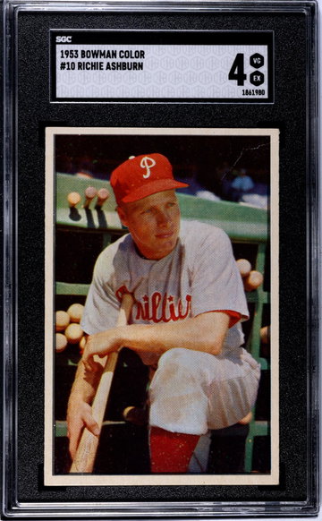 1953 Bowman Color Richie Ashburn #10 SGC 4