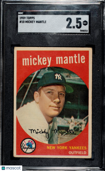 1959 Topps Mickey Mantle #10 SGC 2.5
