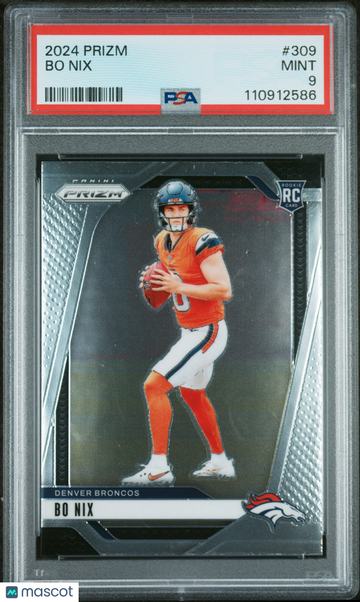 2024 Panini Prizm Bo Nix #309 PSA 9