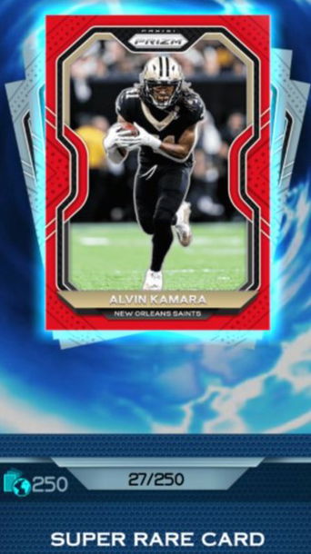 Panini Blitz 2020 Panini Prizm Red Alvin Kamara /250