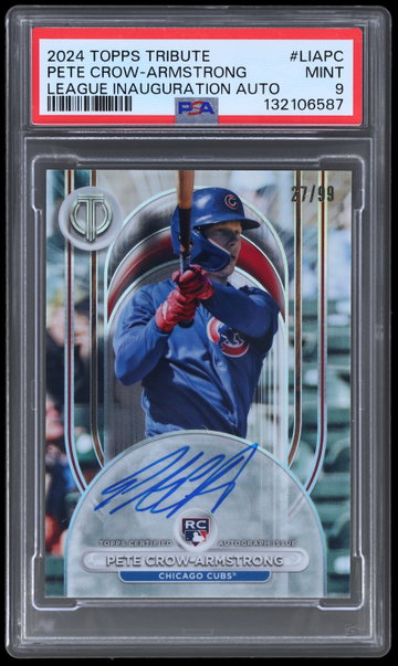 2024 Topps Tribute Pete Crow-armstrong League Inauguration Autograph PSA 9