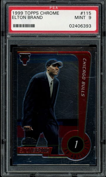 1999 Topps Chrome #115 Elton Brand RC  PSA 9