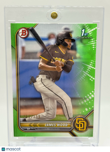 2022 Topps Bowman James Wood #BP-108 Green /399