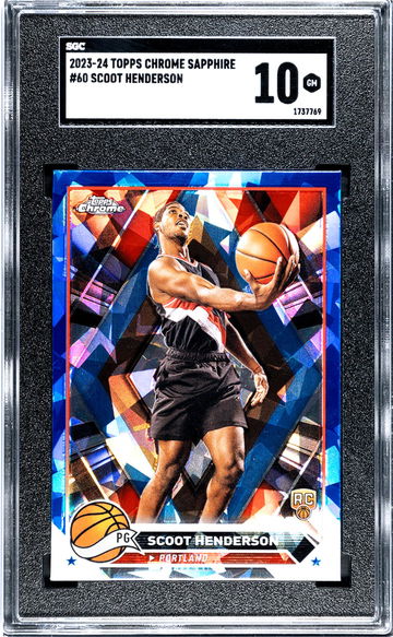 2023-24 Topps Chrome Sapphire #60 Scoot Henderson SGC 10