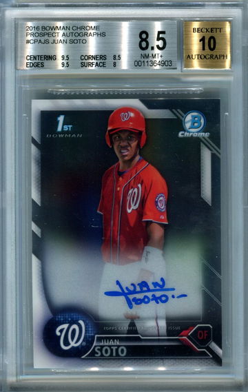 Juan Soto BGS 8.5 auto 10