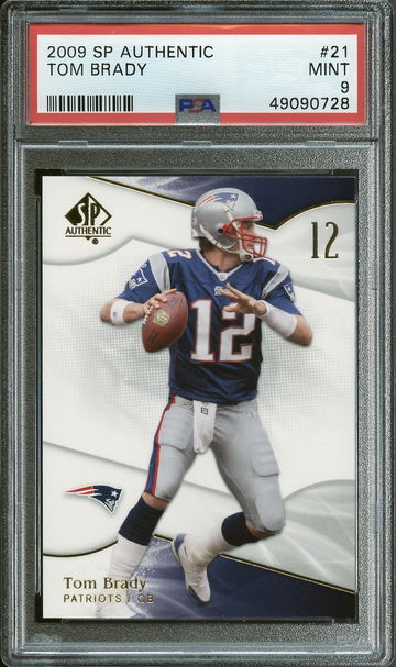 2009 SP Authentic Tom Brady #21 PSA 9 Mint