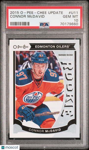 2015-16 O-Pee-Chee Update Connor McDavid #U11 Rookie PSA 10
