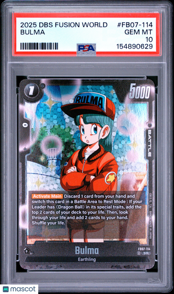 2025 Dragon Ball Super Card Game Fusion World Wish For Shenron Bulma PSA 10 #FB07-114