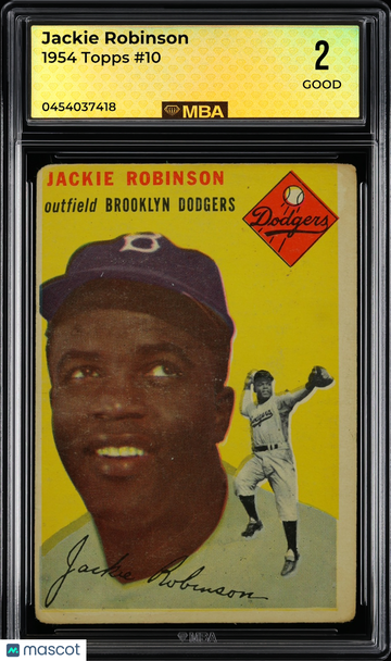 1954 Topps Jackie Robinson #10 MBA 2