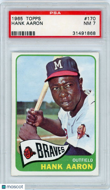 1965 Topps Hank Aaron #170 PSA 7