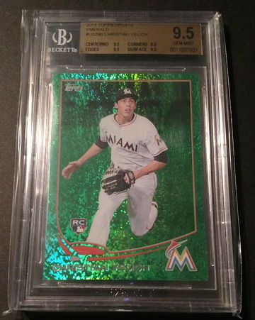 2013 Topps Update #US290 Christian Yelich Emerald BGS 9.5