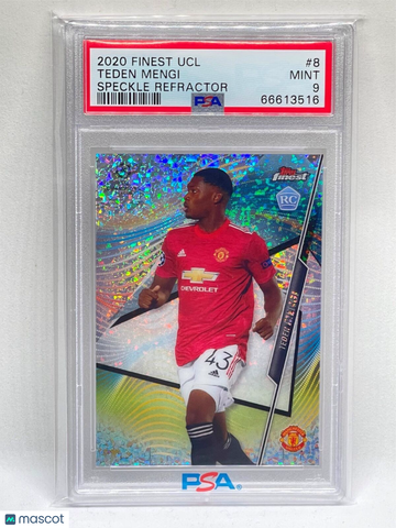 2020 Topps Finest UEFA Champions League Teden Mengi #8 Speckle Refractor PSA 9