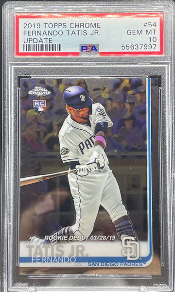 2019 Topps Chrome Rookie Debut Fernando Tatis Jr PSA 10
